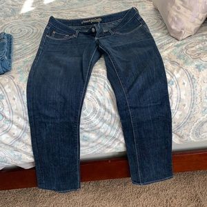 American Eagle dark dyed denim. Low rise boot cut